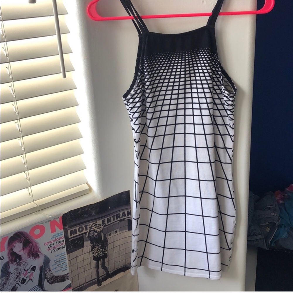 Motel black and white dress, medium